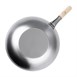 Wok acero templado 356mm Vogue base plana