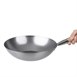 Wok acero templado 356mm Vogue base plana