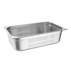 Recipiente Gastronorm acero inoxidable perforado tamaño completo 150mm Vogue