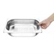 Recipiente Gastronorm acero inoxidable perforado tamaño medio 65mm Vogue