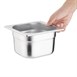 Recipiente Gastronorm acero inoxidable tamaño un sexto 100mm Vogue