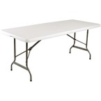 Mesa multiusos plegable al centro Bolero 183cm blanca