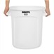 Contenedor Rubbermaid Brute cilíndrico blanco - 38Ltr