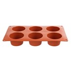 Molde de silicona x6 muffins Pavoni