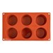 Molde de silicona x6 muffins Pavoni