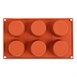 Molde de silicona x6 muffins Pavoni