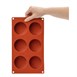 Molde de silicona x6 muffins Pavoni