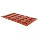 Molde de mini madalenas antiadherente de silicona x20 Pavoni