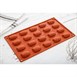Molde de mini madalenas antiadherente de silicona x20 Pavoni