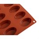Molde ovalado de silicona x16 Pavoni