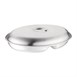 Fuente ovalada 2 divisiones acero inoxidable Olympia 254mm