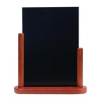 Pizarra de mesa elegante Securit acabado caoba 320 x 270mm