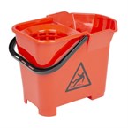 Cubo de fregona con código de color Jantex rojo