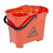 Cubo de fregona con código de color Jantex rojo