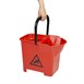 Cubo de fregona con código de color Jantex rojo