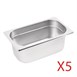 Kit 5 contenedores Gastronorm un cuarto Vogue