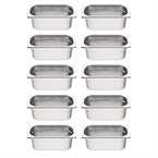 Kit 10 contenedores Gastronorm un cuarto Vogue