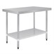Mesa de trabajo sin peto Vogue acero inoxidable 1200 x 600mm