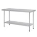 Mesa de trabajo sin peto Vogue acero inoxidable 1500 x 600mm