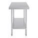 Mesa de trabajo sin peto Vogue acero inoxidable 1500 x 600mm