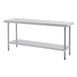 Mesa de trabajo sin peto Vogue acero inoxidable 1800 x 600mm