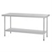 Mesa de trabajo sin peto Vogue acero inoxidable 1800 x 600mm