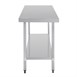 Mesa de trabajo sin peto Vogue acero inoxidable 1800 x 600mm