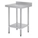 Mesa de trabajo con peto Vogue acero inoxidable 600 x 600mm
