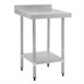 Mesa de trabajo con peto Vogue acero inoxidable 600 x 600mm