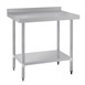 Mesa de trabajo con peto Vogue acero inoxidable 900 x 600mm