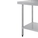 Mesa de trabajo con peto Vogue acero inoxidable 900 x 600mm