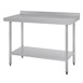 Mesa de trabajo con peto Vogue acero inoxidable 1200 x 600mm