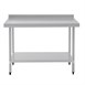 Mesa de trabajo con peto Vogue acero inoxidable 1200 x 600mm