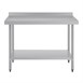 Mesa de trabajo con peto Vogue acero inoxidable 1200 x 600mm