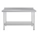 Mesa de trabajo con peto Vogue acero inoxidable 1500 x 600mm