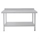 Mesa de trabajo con peto Vogue acero inoxidable 1500 x 600mm