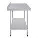 Mesa de trabajo con peto Vogue acero inoxidable 1500 x 600mm