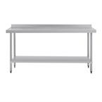 Mesa de trabajo con peto Vogue acero inoxidable 1800 x 600mm