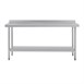 Mesa de trabajo con peto Vogue acero inoxidable 1800 x 600mm