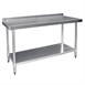 Mesa de trabajo con peto Vogue acero inoxidable 1800 x 600mm