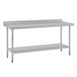Mesa de trabajo con peto Vogue acero inoxidable 1800 x 600mm