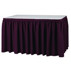 Faldón de mesa plisado bordó