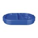 Bandejas con compartimentos Kristallon grande azules