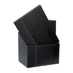 Juego porta-menús Securit con caja de almacenaje A4 negro (Caja 20)