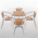Sillones para terraza Bolero 73cm aluminio y fresno