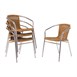 Silla con brazos Bolero aluminio-polietileno natural (Juego 4)