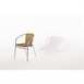 Silla con brazos Bolero aluminio-polietileno natural (Juego 4)