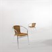 Silla con brazos Bolero aluminio-polietileno natural (Juego 4)