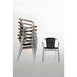 Silla con brazos Bolero aluminio-polietileno natural (Juego 4)