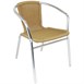 Silla con brazos Bolero aluminio-polietileno natural (Juego 4)
